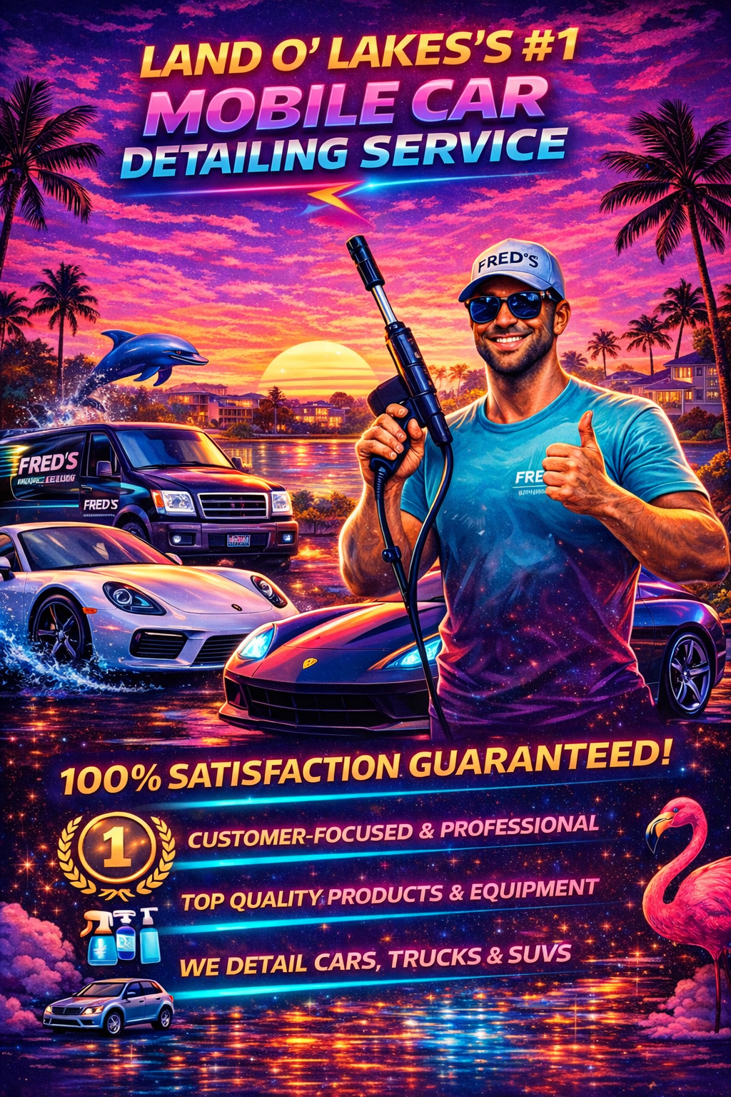 mobile car wash land o lakes fl by Fred’s Mobile Car Wash & Auto Detailing providing same-day mobile car detailing, interior detailing, exterior car wash and paint correction in Land O Lakes Florida