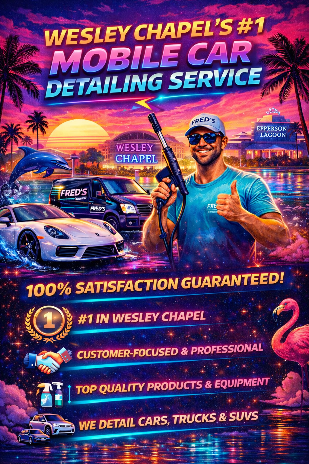 Mobile car wash Wesley Chapel FL by Fred’s Mobile Car Wash & Auto Detailing providing same-day mobile car detailing, interior detailing, exterior hand wash, and professional auto detailing services in Wesley Chapel Florida